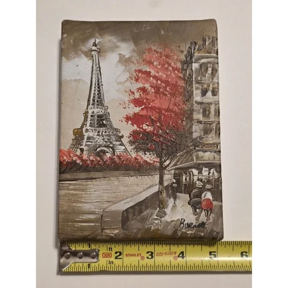 Burnett Paris Eiffel Tower Oil Painting - Picture 8 of 11
